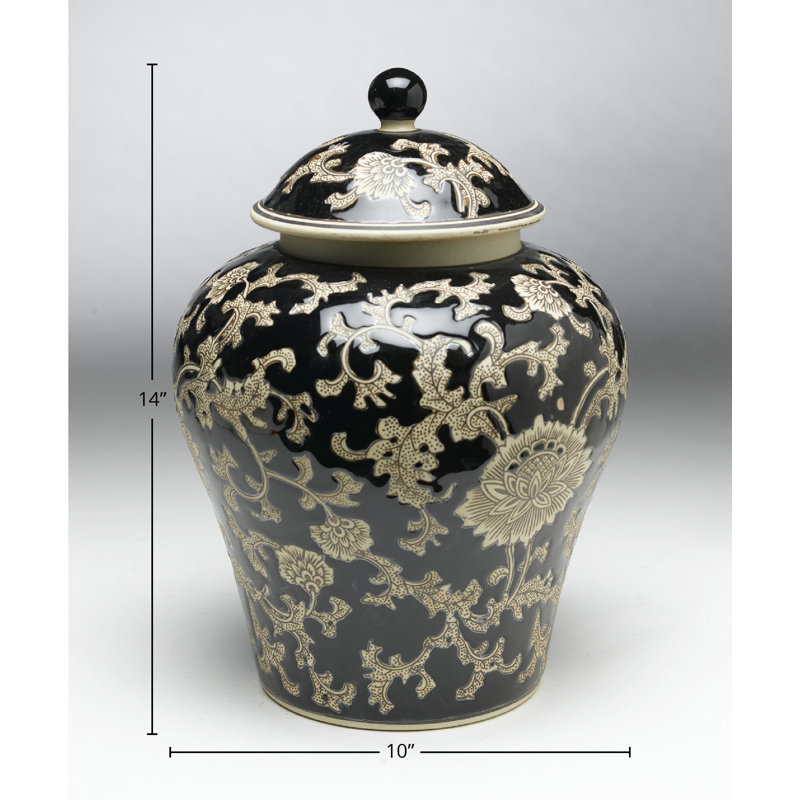 Porcelain Urn, Black