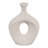Modern Oval Ceramic Table Vase Cut-Out Design For Home Decor - Modern Sculptural Tall Flower Vase For Dining Or Office Centerpiece Display - Champagne-190239359-156574030