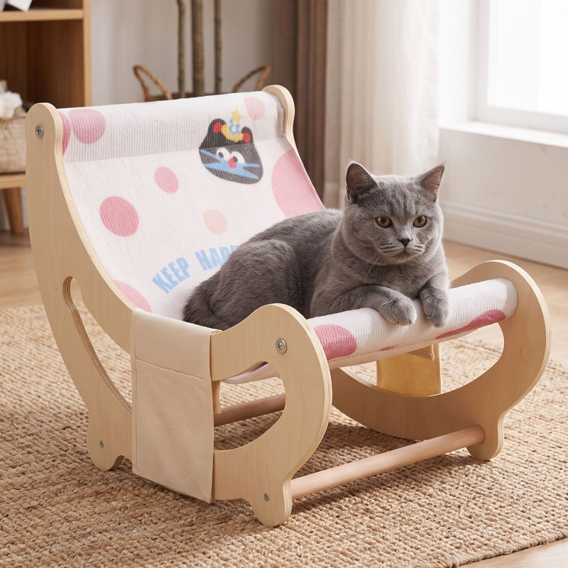 2-in-1 Cat Scratcher Lounge Chair Pet Bed