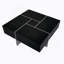 Table basse au design unique avec 4 compartiments de rangement cachés, table basse carrée-848054139