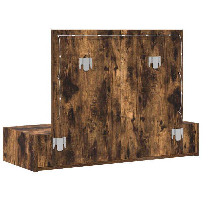 Standard Mirror Vanity Unit, Smoked Oak