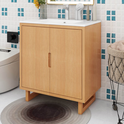 Ensemble de meuble-lavabo 30 po avec lavabo, armoire combinée et meuble de rangement moderne