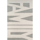 Effy Hand Tufted Wool Abstract Area Rug in Gray