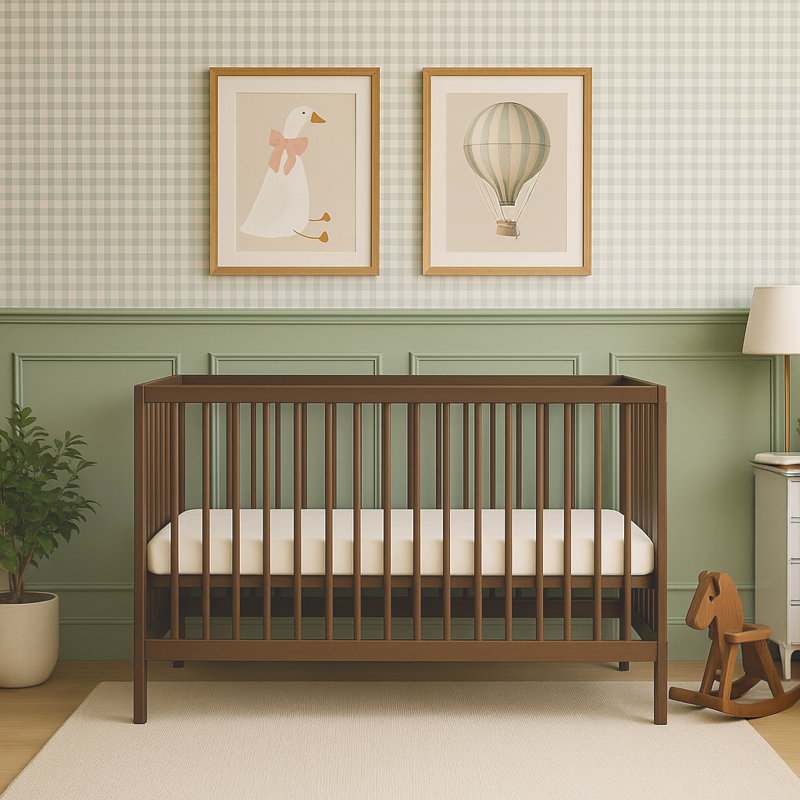 Mini Cot Bed, Walnut