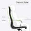 Genuine Leather Conference Chair with Lumbar Support & Adjustable Height, 360° Swivel Executive Office Chair with Aluminium Base