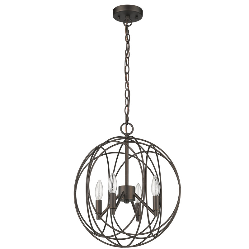 Lustree globe 4 lumières campagne ceiling Lecenta