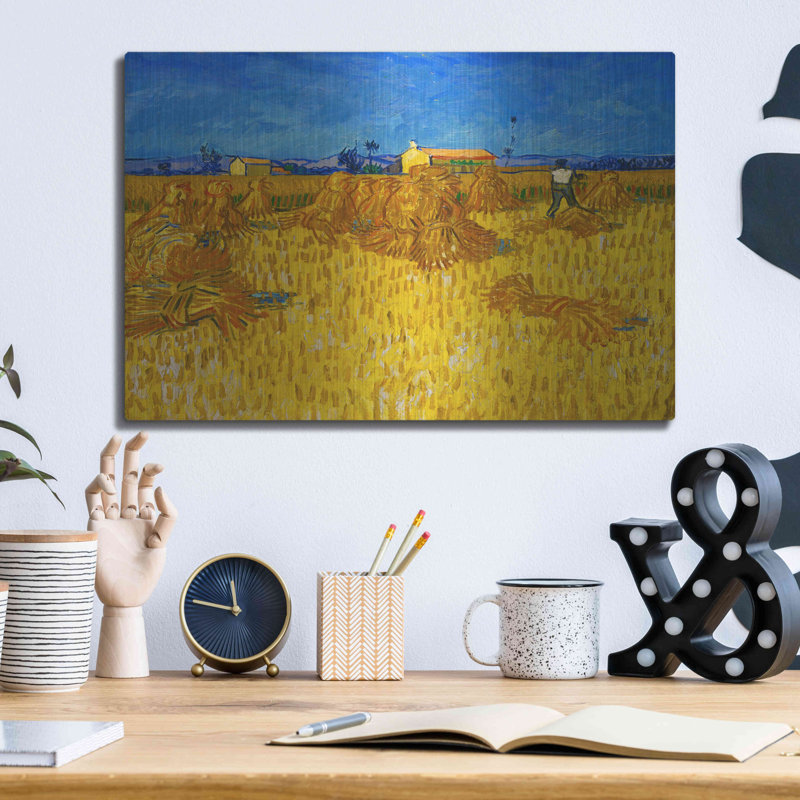 «Récolte de maïs en Provence» par MASTERS, H 12 po x l 16 po