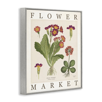 «Flower Market With Red Blooms», art de la giclée encadrée, design par Sue Schlabach