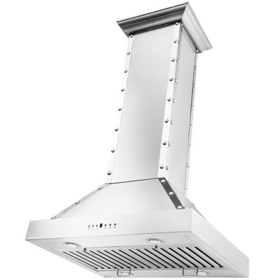 Cavaliere 29.53 " W Stainless Steel 900 CFM Ducted (Vented) Island Range Hood with Baffle Filter