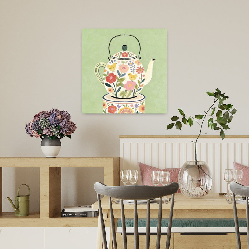 Art floral mural, oiseau de jardin, H 18 po x l 18 po