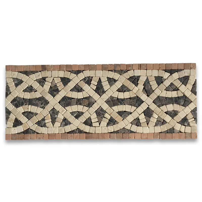 Carreau de mosaïque en marbre 5 po x 12 po