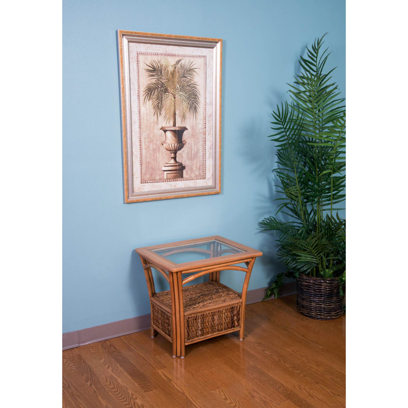 Huffman Glass Top End Table