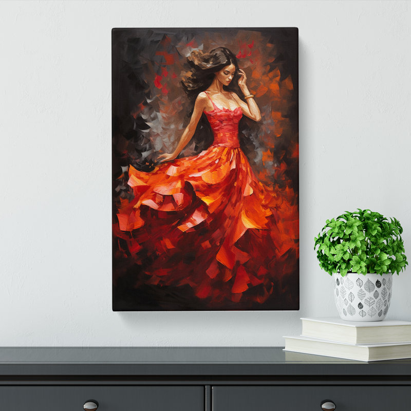 Flamenco Dancer Abstract No.2 - Wrapped Canvas