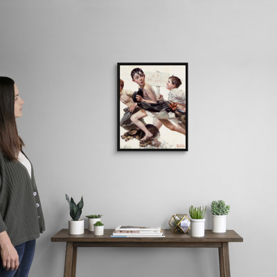 Norman Rockwell " No Swimming " by Norman Rockwell Painting Print
