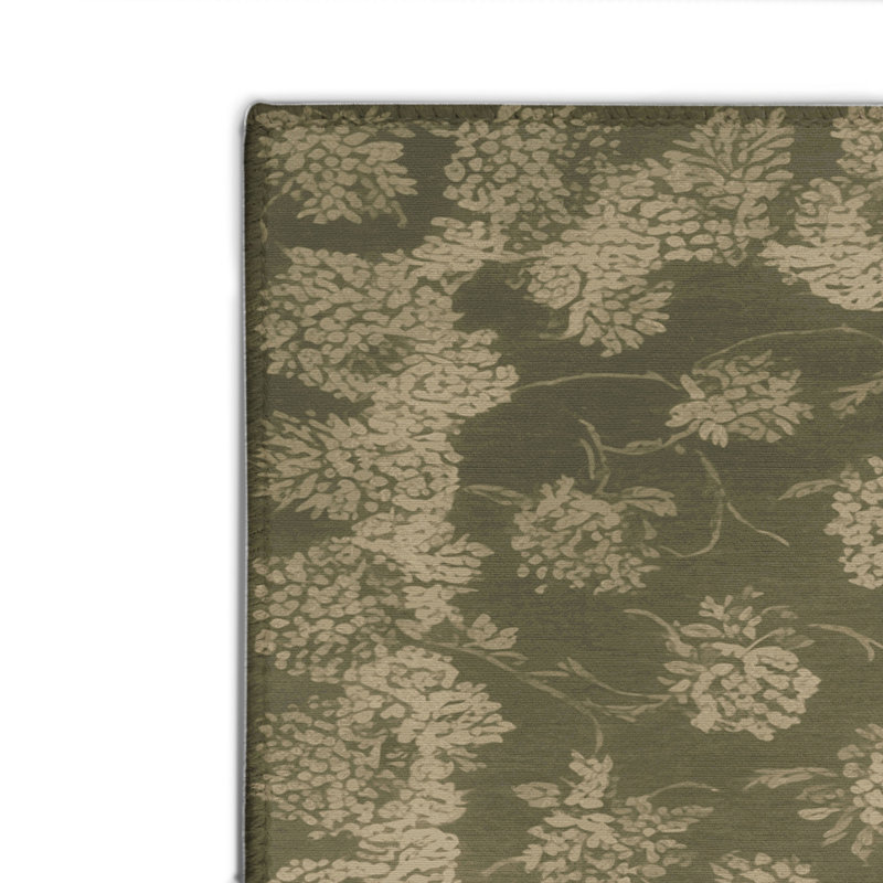 Tapis d'intérieur et d'extérieur brun Botanical, Rectangulaire 8 pi x 10 pi