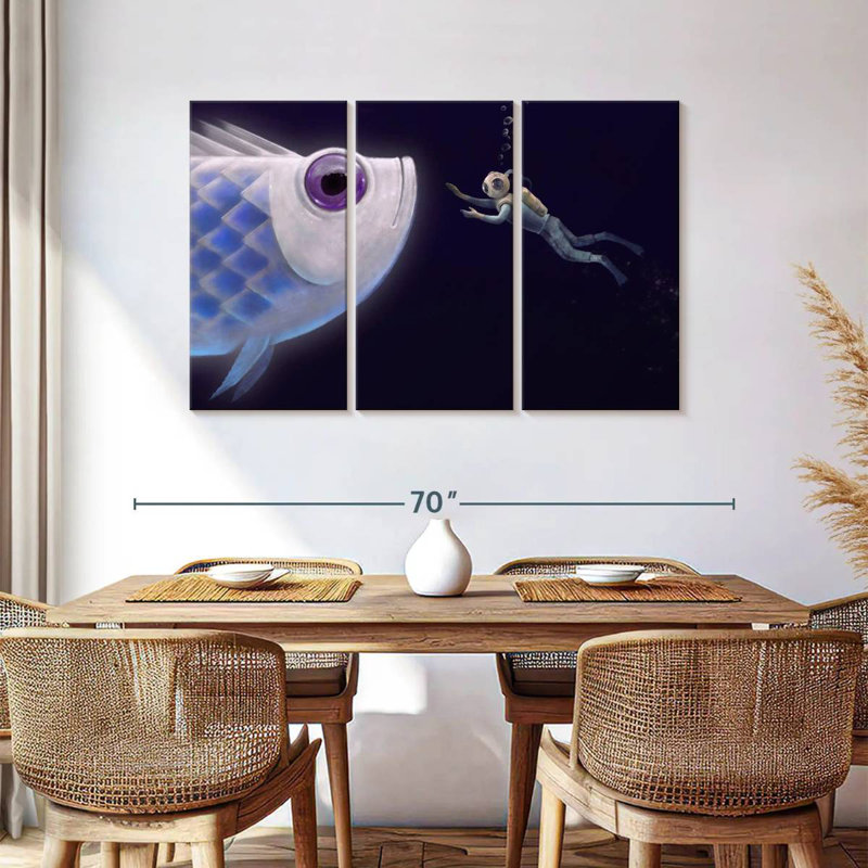 Kelan Deep Sea Fish Encounter, H 36 po x l 57 po