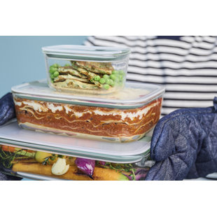 Contenant alimentaire en verre borosilicaté 76 onces EasyLip 2.0, fabriqué en hollande