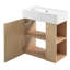 Meuble-lavabo flottant moderne 21,6 po avec lavabo en céramique - pour les petites salles de bain, rangement à droite-977419751-977419752-977419753