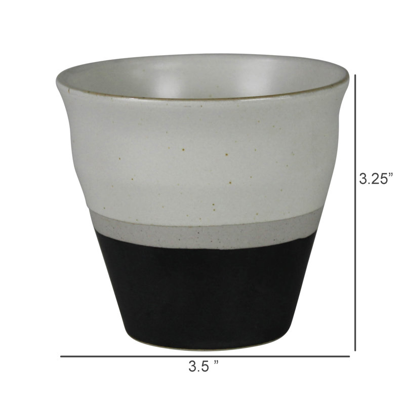 Verre, céramique, capacité de 8 oz, Blacks Blanc