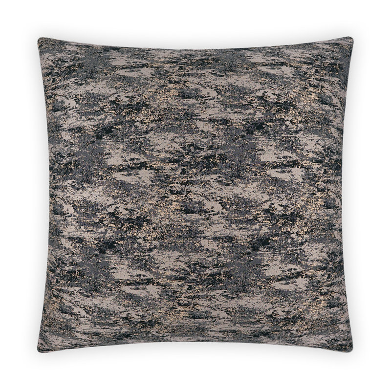 Coussin décoratif Stardust, Noir, Carré 24 po