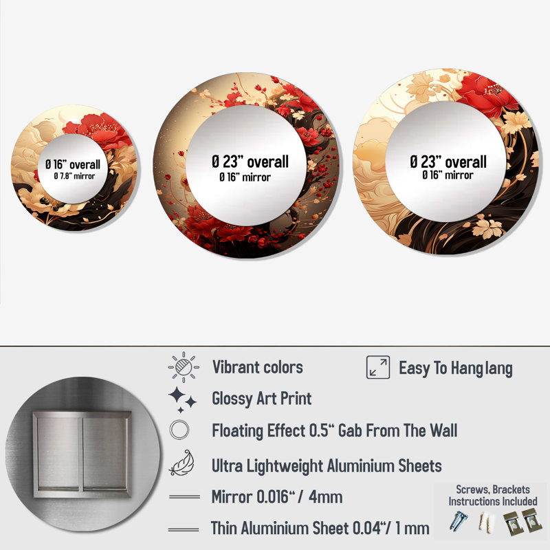 Metal Round Mirror