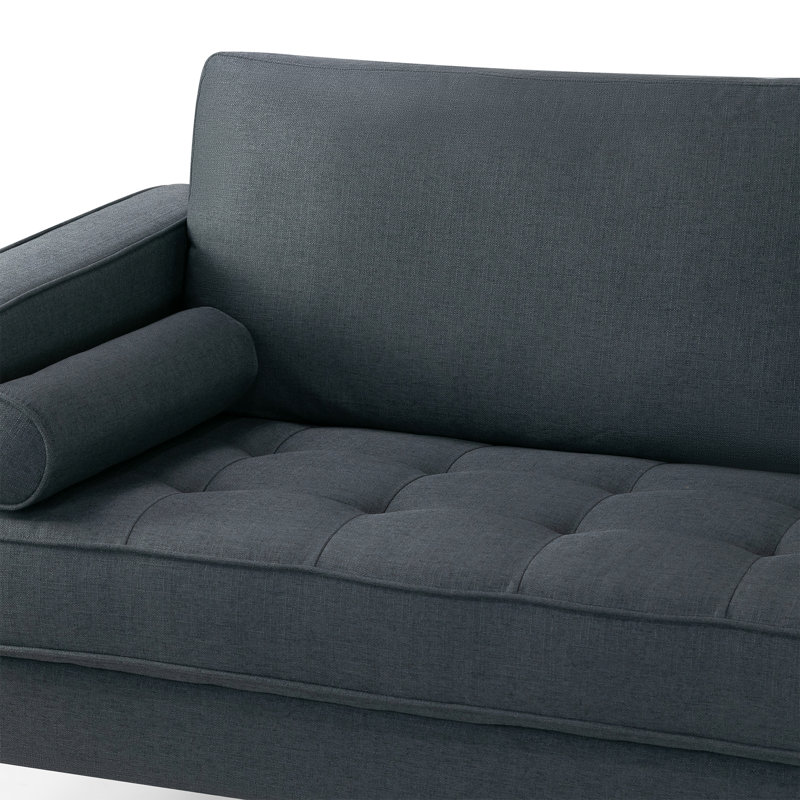 Canapé en tissu sergé gris foncé Bisera, Gris