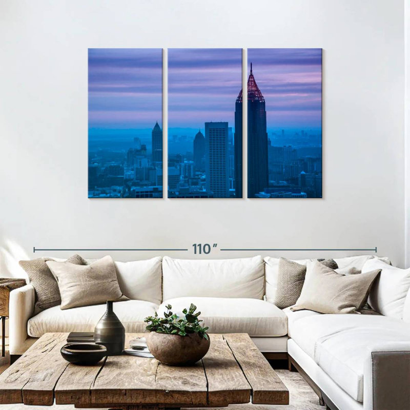 Crépuscule à Atlanta, H 48 po x l 74 po