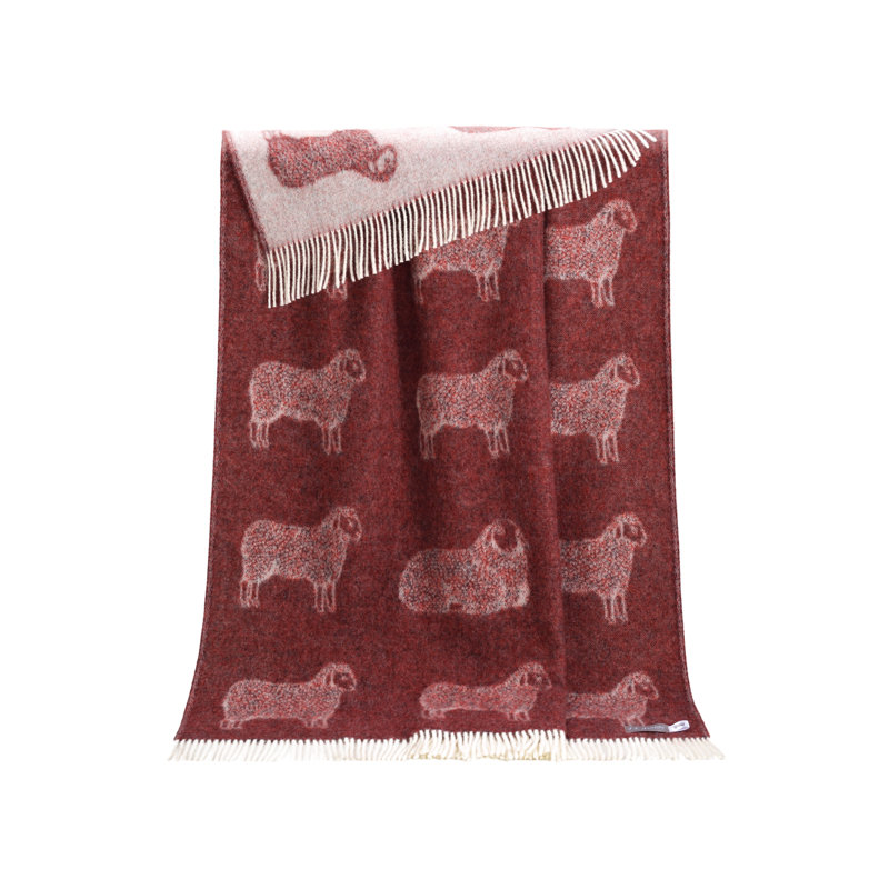 Sheep Hand Woven Throw Blanket