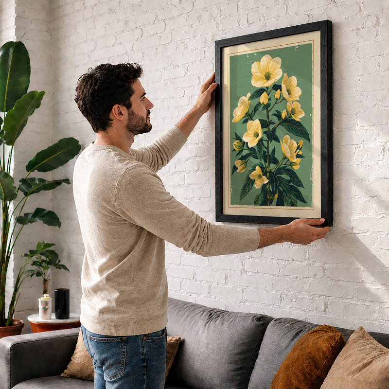 Study In Gold Botanical - Print, Unframed, A3 - 42.0 x 29.7 cm