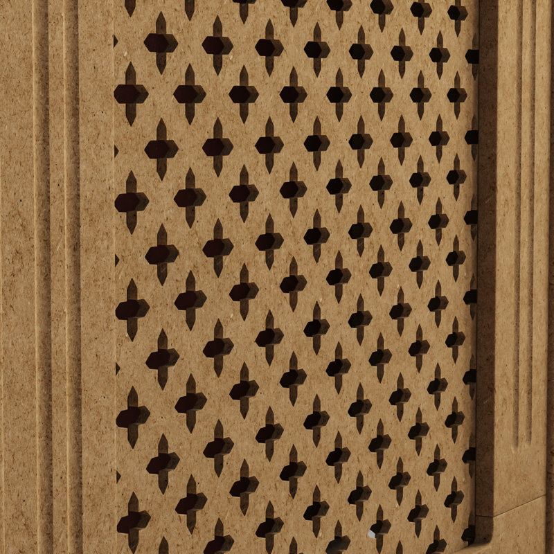 Reta Radiator Cover, Unfinished, 82cm H x 78cm W x 19cm D
