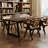 Tan Rectangular Solid Wood+Iron desk-109306510