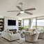 Ventilateur de plafond 52 pouces avec 6 lumières à DEL et 5 pales pour moteur d'intérieur-299935742-299935728