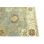 Tapis bleu en laine noué à la main à motif floral 8 pi x 10 pi Jhanet