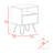 Jacara 17.7'' W Metal Nightstand-937011331