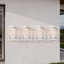 Cadre noir rectangulaire en métal noir avec applique murale d'extérieur en verre haute transparence (ensemble de 4)-2073715350-2075718139
