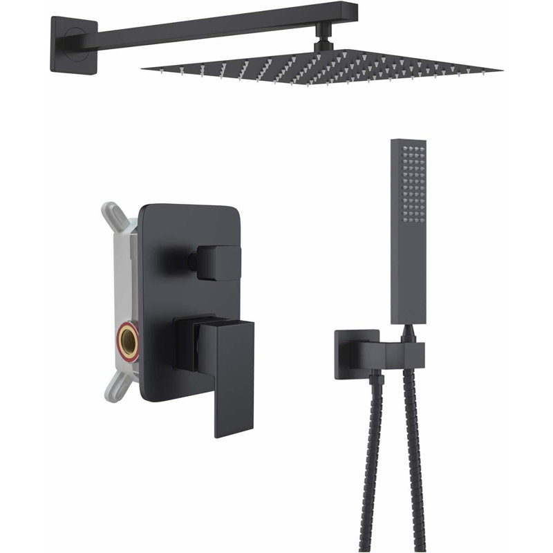 Complete Shower System, Matte Black