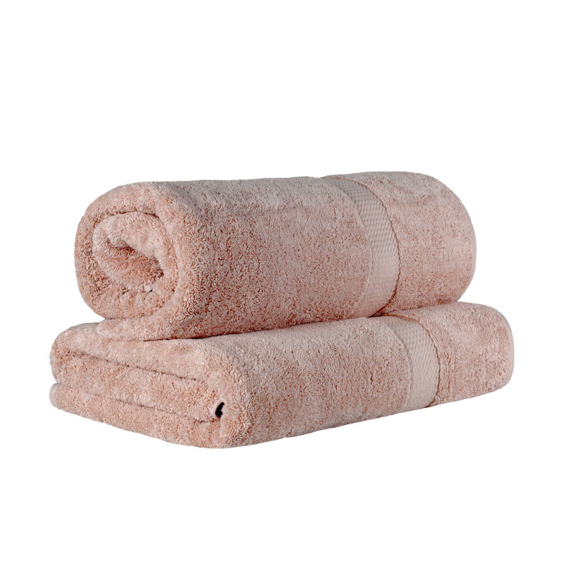 Renata 2 Piece 800 GSM Certified Egyptian Cotton Bath Sheet Set , Muted Mauve
