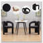 Fauteuil de cuisine en velours rembourré-308422390