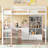 Full Loft Bed With Storage Drawers & Built-in Desk-1433286053