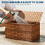 Panier de rangement en rotin tissé, bac de rangement décoratif pour comptoir de placard-263521398-263521391