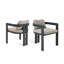 Chaise de patio d'extérieur en aluminium Pula (excluant la table)