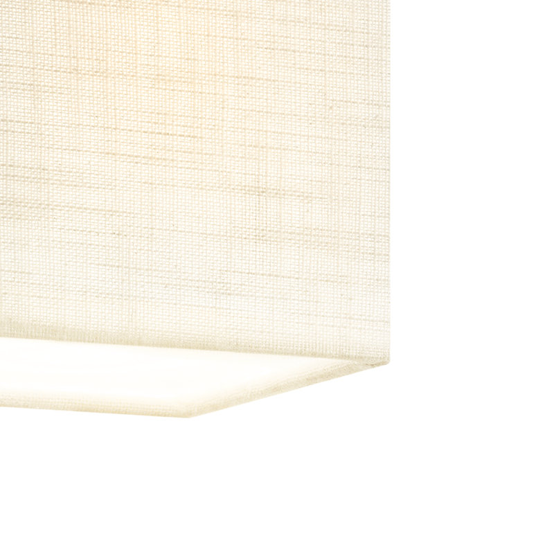 Textile - Plafonnier encastré en tissu à DEL Marco - Lin crème, Lin crème