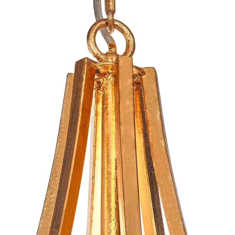 Elite 6 - Light Candle Style Empire Chandelier, Gold Leaf