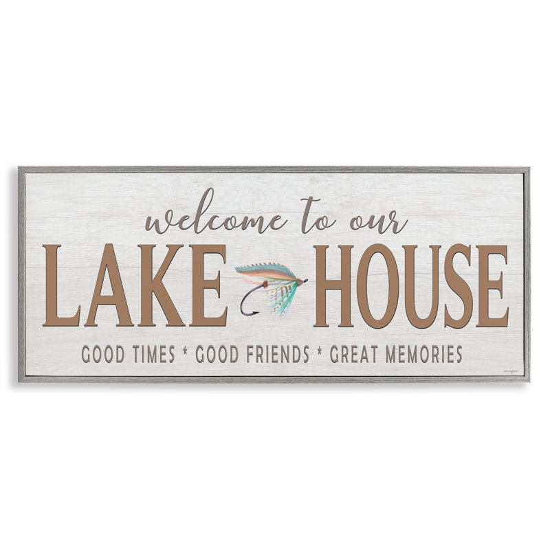Giclée encadrée, "Lake House", par Seven Trees Design, H 10 po x l 24 po, Estampe numérique Farmhouse