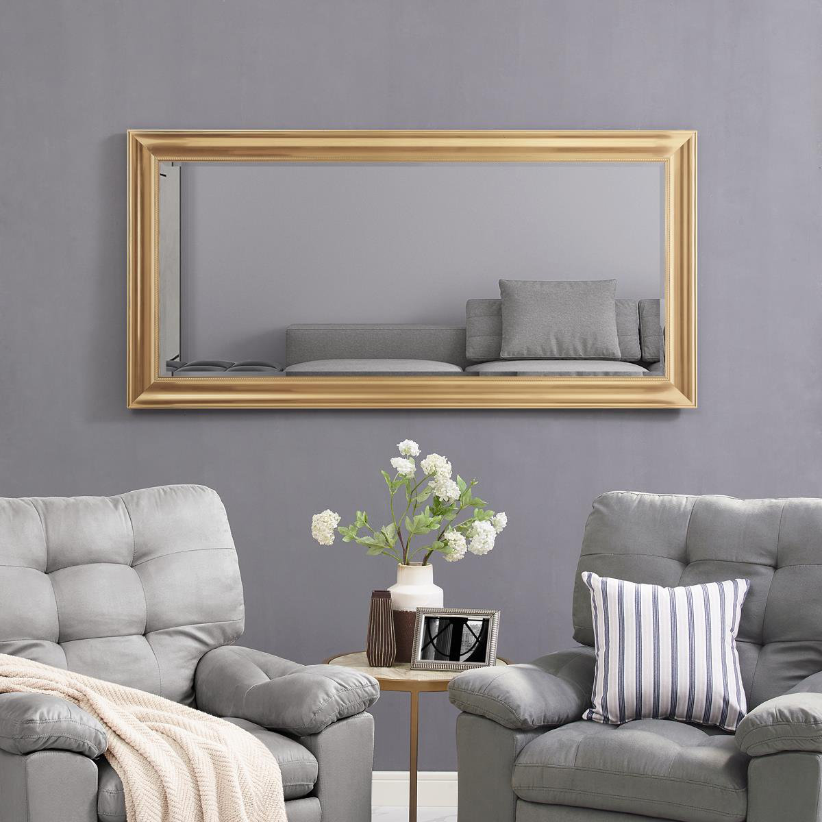 House of Hampton® Baca 66"x32" Beaded Framed Leaner Floor Mirror Full