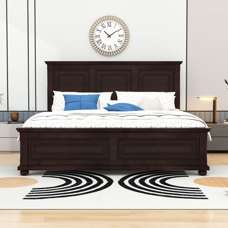 Lit plateforme Wood, Blanc, Très grand