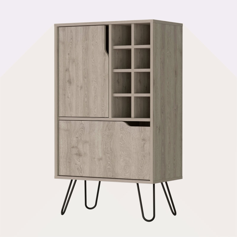 8-Bottle Rectangle Bar Cabinet