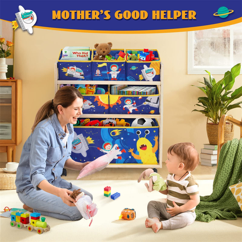 Pendik 60cm H X 64cm W Toy Storage Kids Bookcase