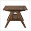 Table basse rectangulaire avec plateau et tablette en bois manufacturé