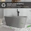 Baignoire de trempage autoportante 59 po avec drain central 59 po.-115317182